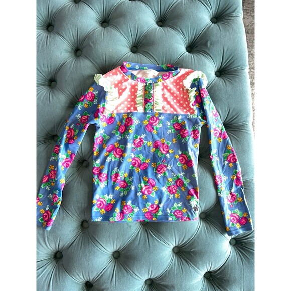 Matilda Jane Girls 8 Sun Swim Shirt Rashguard - Picture 2 of 5